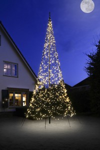 Nordic christmas tree with metal pole and LEDs