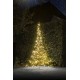 Instalatie sub forma de brad de Craciun  200 CM, lumina calda, 240 LED cu sclipiri, stalp metalic inclus