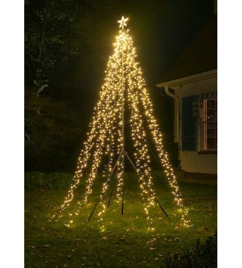Instalatie sub forma de brad de Craciun cu trepied 400 CM, lumina calda, 2000 LED, timer, dimmer, Veli Line Denmark