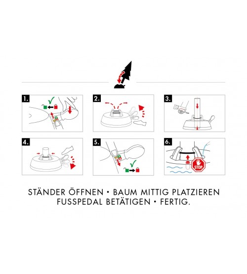 Suport de brad Krinner Black Edition Comfort Grip S pentru un brad cu dimensiunea de pana la 2.3 m