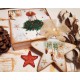Set cadou pentru Craciun, handmade, format din cutie confectionata din lemn, 16x16 cm si decoratiune din lemn in forma de stea, 14 cm.
