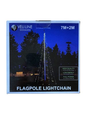 Instalatie de pom plasa pentru brad cu inaltimea de 7 m, 240 led